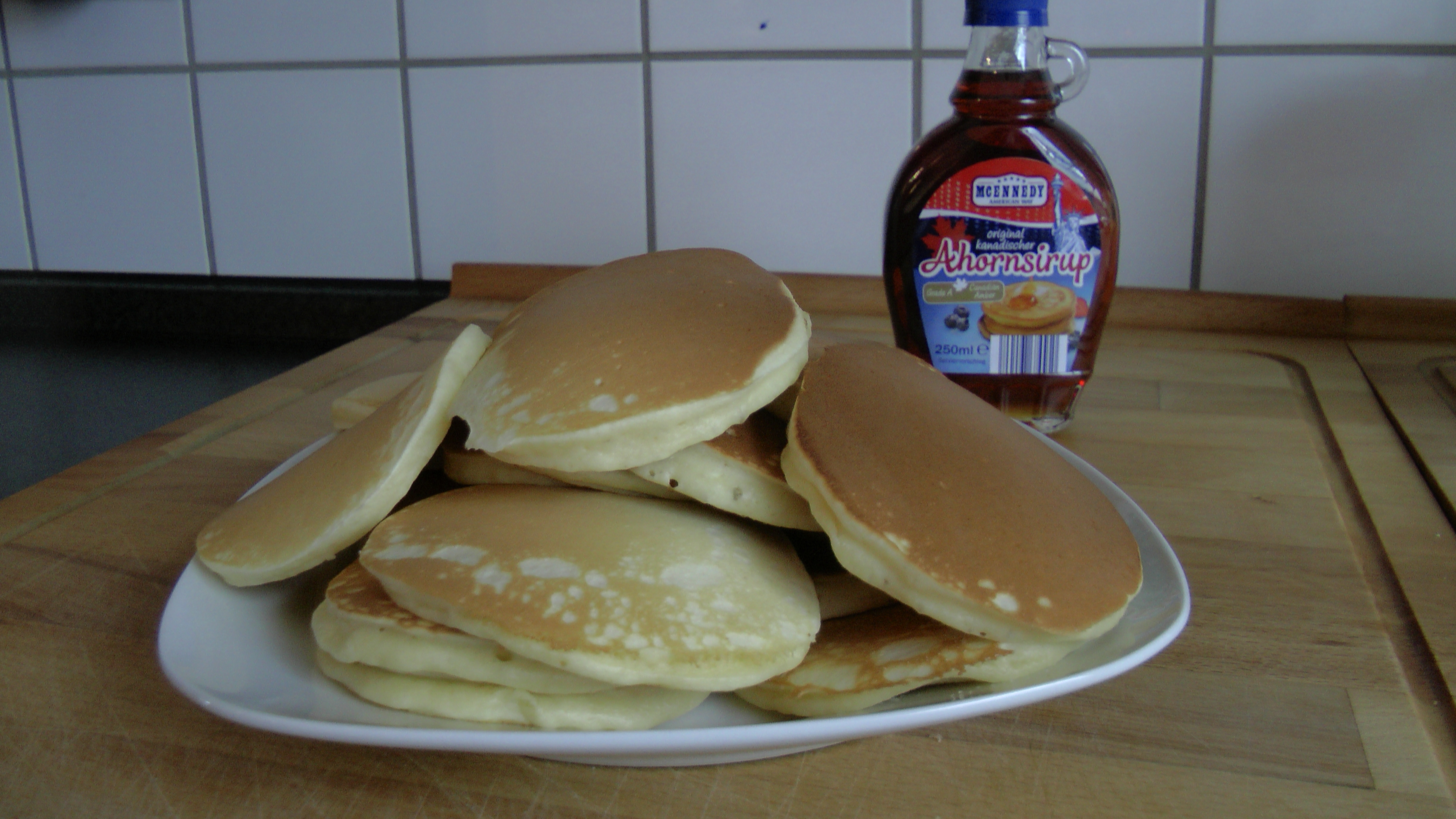 Grill dem Plancha Pancakes auf